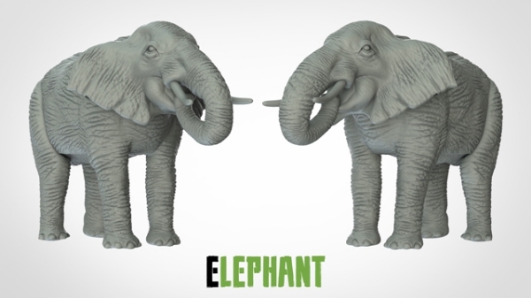 Picture of Elephant - New Pose 1 (Suitable for 32mm Scale)