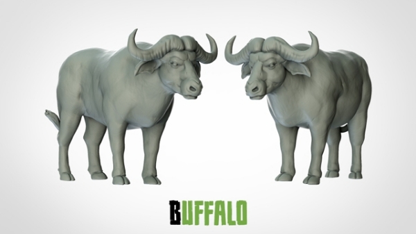 Picture of Buffalo - New Pose 1 (Suitable for 32mm Scale)