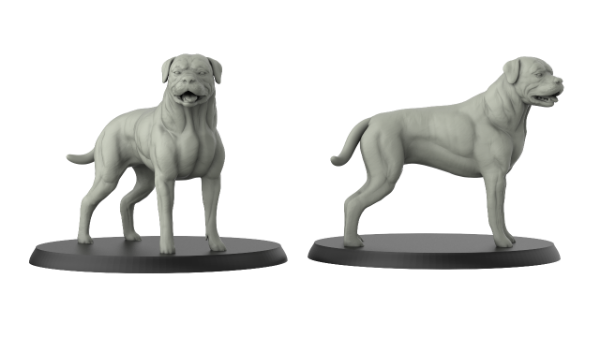 Picture of 1:72 Scale - Rottweiler (5 Pack)