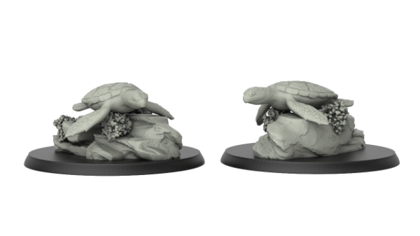 Picture of 1:72 Scale - Sea Turtle and Rock