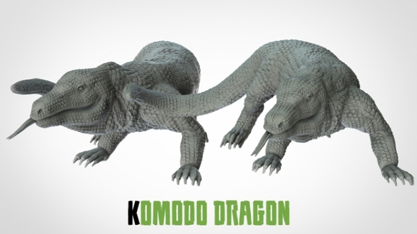 Picture of Komodo Dragon (Suitable for 32mm Scale)