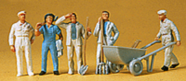 Picture of HO Scale - Construction Workers and Wheel Barrow