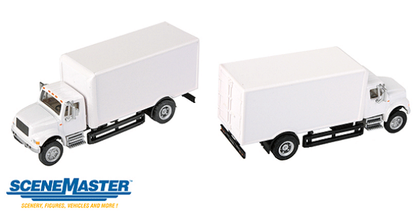 Picture of 1:87 Scale - International 4900 Single Axle Box Van - White