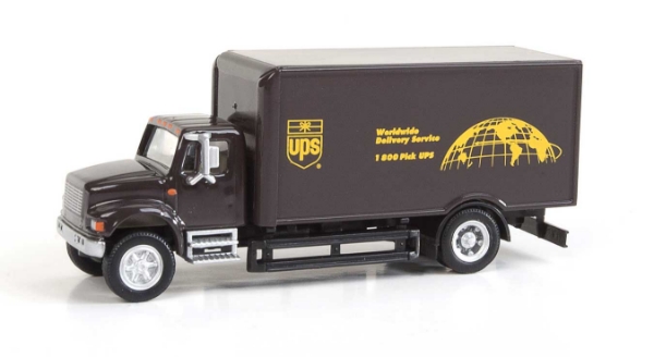 Picture of 1:87 Scale - International 4900 Single Axle Box Van - UPS (Bow Tie Scheme)