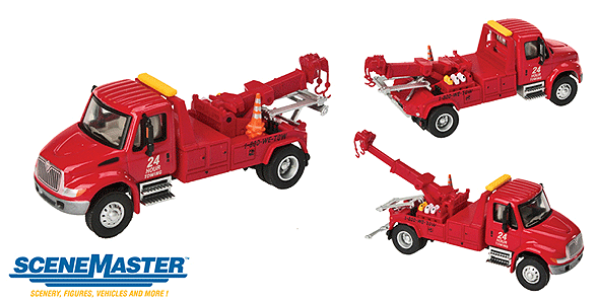 Picture of 1:87 Scale - International 4300 Tow Truck - Red