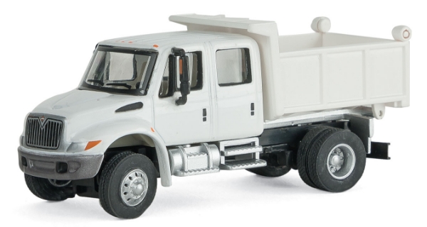 Picture of 1:87 Scale - International 4300 Crew Cab Dump Truck- White With Railroad Decals