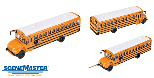 Picture of 1:87 Scale International CE School Bus - Yellow with White Roof