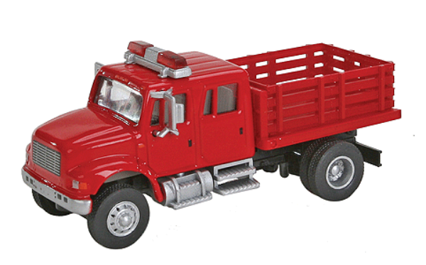 Picture of 1:87 Scale - International 4900 Fire Department Utility Truck - Red