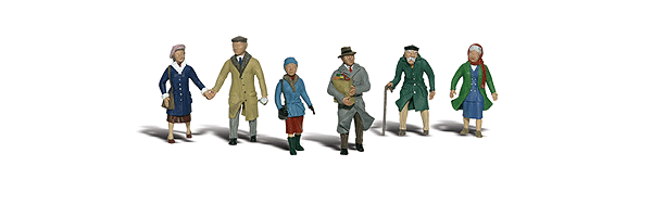 Picture of HO Scale Couples in Coats