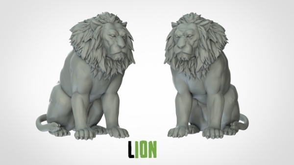 Picture of Lion New Pose 1 (Suitable for 32mm Scale)