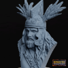 Picture of 1:8 Scale - Gallic Chief Head Bust Including Plinth