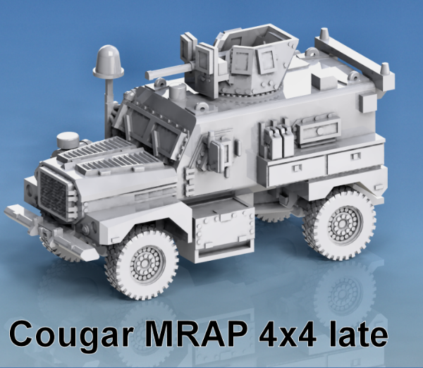 Picture of 1:100 Scale - Cougar 4 x 4 late - Turret Open - Front Dome Retracted