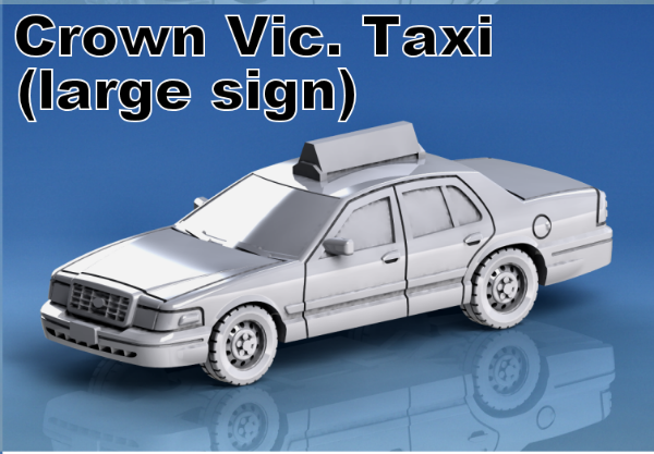 Picture of 1:100 Scale - Crown Vic - Taxi Large Sign