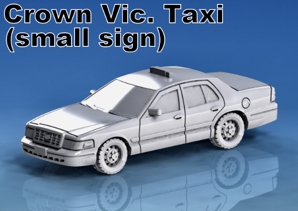 Picture of 1:100 Scale - Crown Vic - Taxi - Small Sign