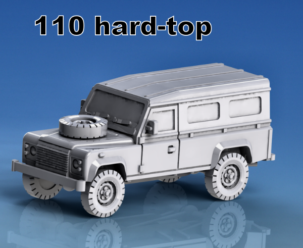 Picture of 1:100 Scale - Landrover 110 Hardtop - Civilian Windows