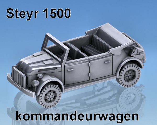 Picture of 1:100 Scale - Steyr 1500 Kommandeurwagen - Open, Jerry Cans