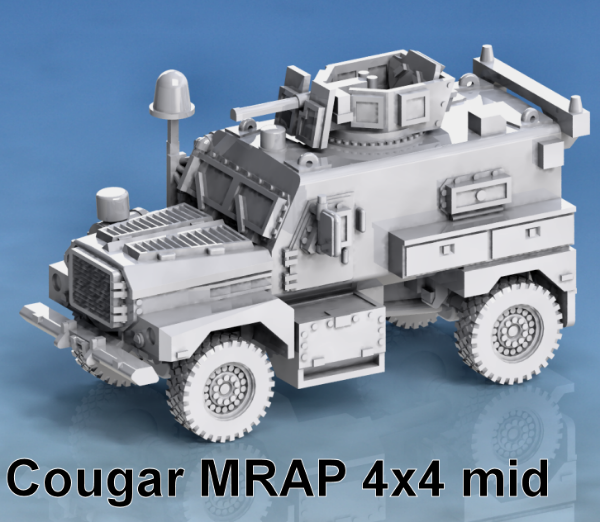 Picture of 1:87 Scale - Cougar 4x4 Mid - Turret Open, Dome Retracted