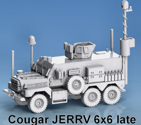 Picture of 1:87 Scale - Cougar 6x6 Jerrv Extended, Dome Extended, Turret Open, No Gun