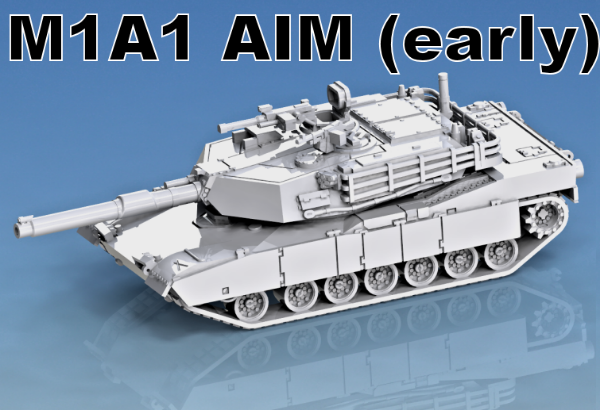 Picture of 1:87 Scale - M1A1 Aim Abrams Mesh - Early Turret, Cupola Open