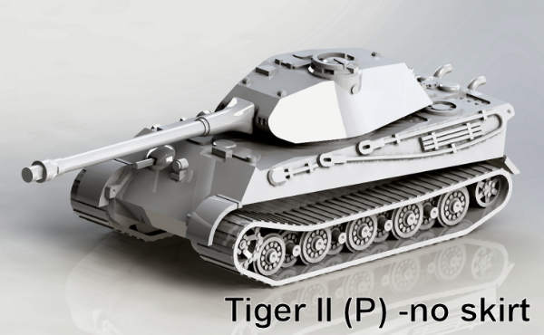 Picture of 1:100 Scale - Tiger II (P) - No Skirt