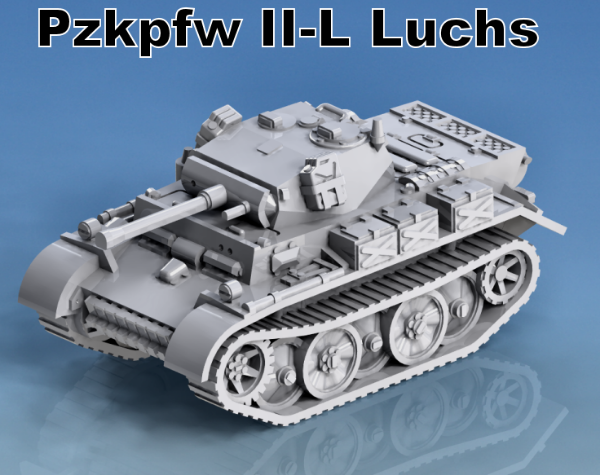 Picture of 1:87 Scale - Pzkpfw II L Luchs - With Jerry Cans on Turret