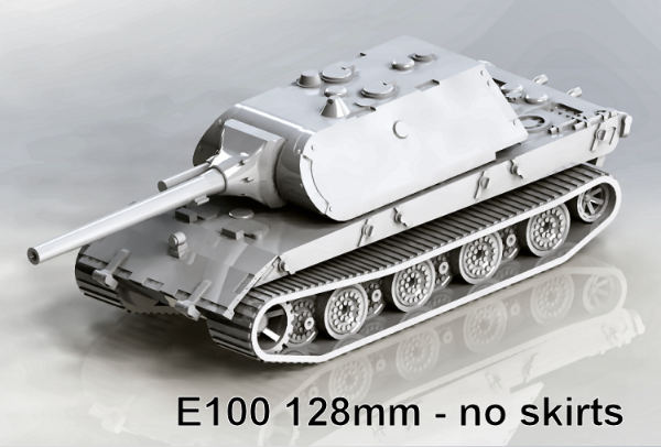 Picture of 1:100 Scale - E-100 - 128mm Turret, No Skirts