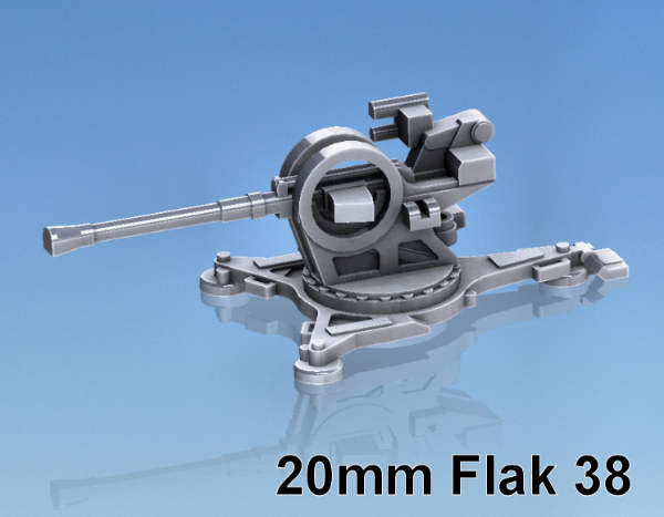 Picture of 1:87 Scale - 20mm Flak 38 - Deployed No Shield
