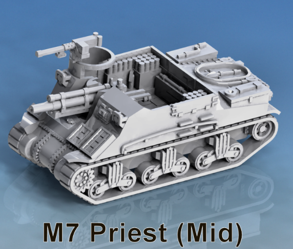 Picture of 1:87 Scale - M7 Priest - Mid, Panels, Deep Pulpit, Roof Bows
