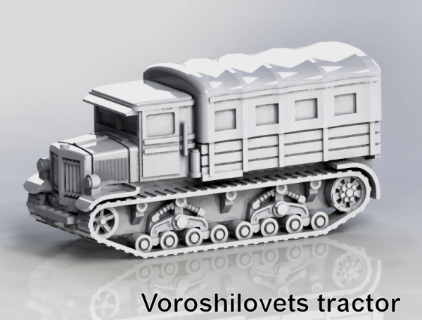 Picture of 1:87 Scale - Voroshilovets Tractor - Closed