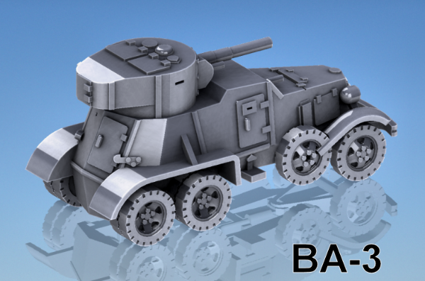 Picture of 1:100 Scale - BA-3 Armoured Car - No Track
