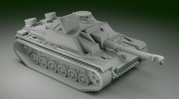 Picture of 1:100 Scale - Stug IIIG - Mid - Ostketten - MG Shield