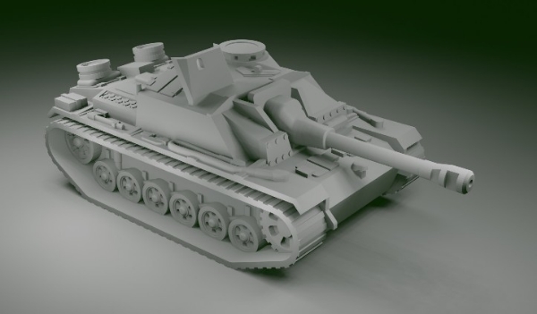 Picture of 1:87 Scale - Stug IIIG - Mid - Saukopf - Ostketten - MG Shield