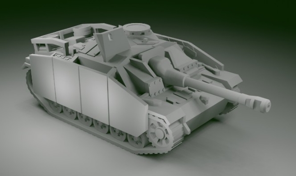 Picture of 1:100 Scale - Stug IIIG - Mid - Saukopf - Schurzen - MG Shield - Railings