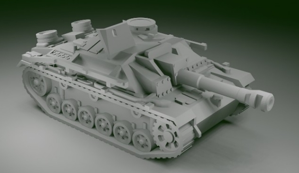 Picture of 1:100 Scale - StuH 42 - Early - Rails - MG Shield