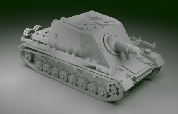 Picture of 1:87 Scale - Sturmpanzer IV Brummbar - Mid - Schurzen - Rails 