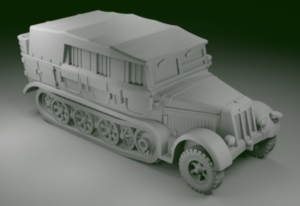 Picture of 1:100 Scale - Sdkfz 7 - Early - Full Roof - Cage