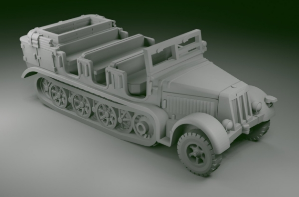 Picture of 1:100 Scale - Sdkfz 7 - Early - Hood Down