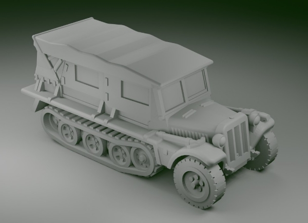 Picture of 1:100 Scale -Sdkfz 10 Ausf B - Tow - Closed