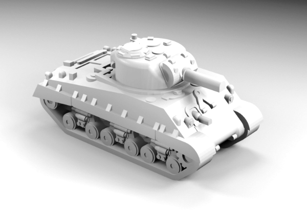 Picture of 1:200 Scale - M4A3 HSVSS - Sand Shield - With M4A3 105mm Late Turret