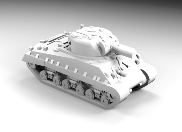 Picture of 1:160 Scale - M4A3 HSVSS - Sand Shield - With M4A3 105mm Turret