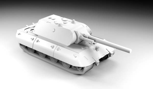 Picture of 1:200 Scale - E-100 - Full Skirt - With Maus 128 Turret