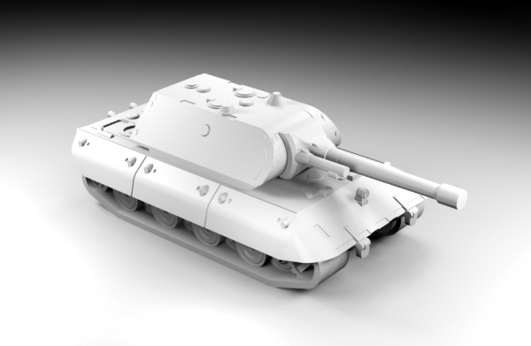 Picture of 1:200 Scale - E-100 - Full Skirt - With Maus 150 Turret