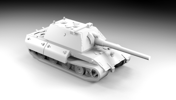 Picture of 1:200 Scale - E-100 - Part Skirt - With Krupp Turret