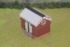 Picture of 1:87 Scale - Storage Shed - Brick - Stone Base