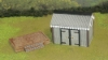 Picture of 1:56 Scale - Storage Shed - Corrugated Iron - Stone Base