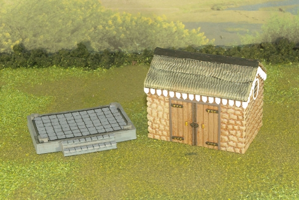 Picture of 1:56 Scale - Storage Shed - Stone - Plain Base