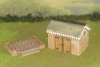 Picture of 1:56 Scale - Storage Shed - Stone - Stone Base