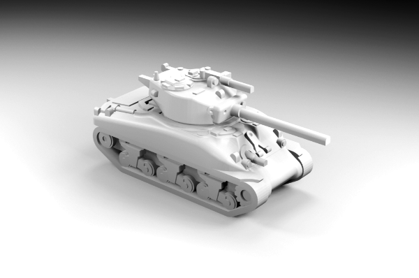 Picture of 1:160 Scale - Sherman M4A1-76W - 76 Turret With MG