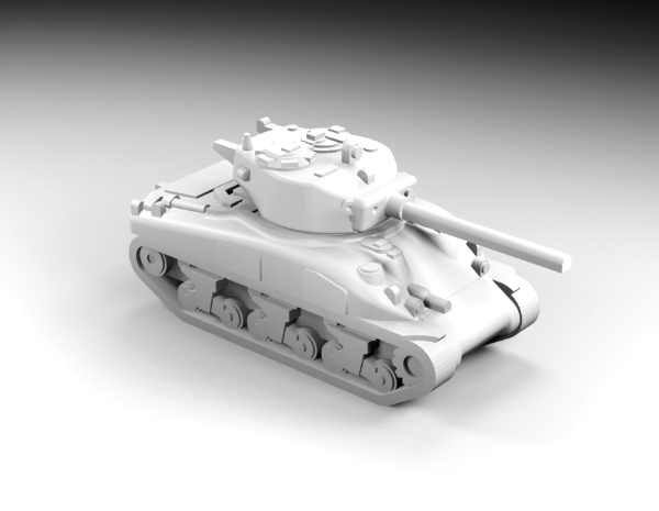 Picture of 1:160 Scale - Sherman M4A1 - Late - 76 Turret