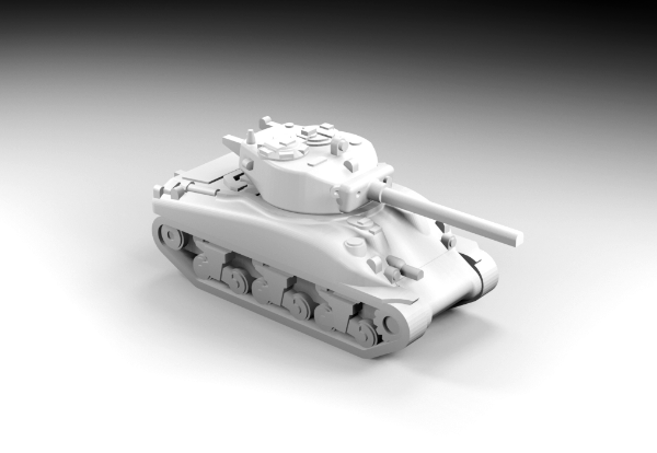 Picture of 1:200 Scale - Sherman M4A1-W - 76 Turret